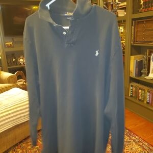 Ralph Lauren Men's Charcoal.. long sleeve Polo Shirt